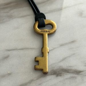 Fossil vintage?? Brass key fob, purse bag charm